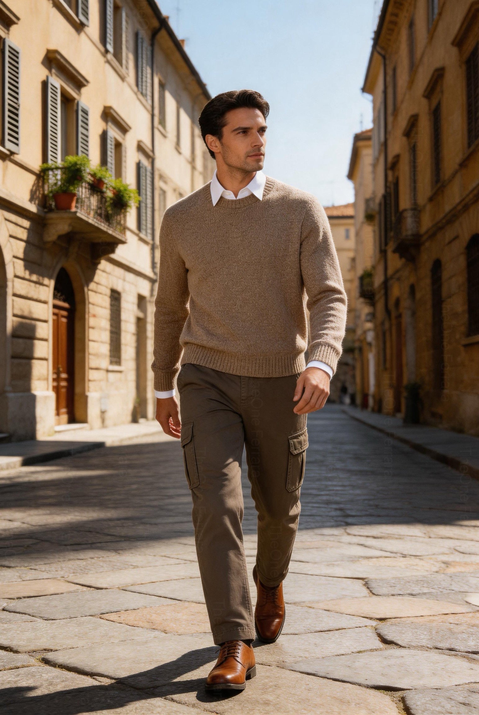 Pantaloni Cargo Uomo in Cotone Premium Regular Fit Autunno Inverno IT 46-60