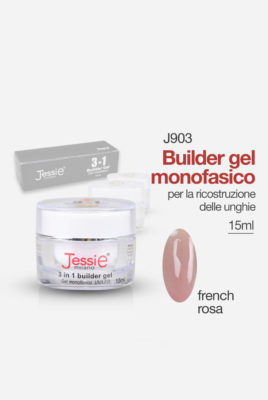 Gel costruttore - monofasico French Rosa