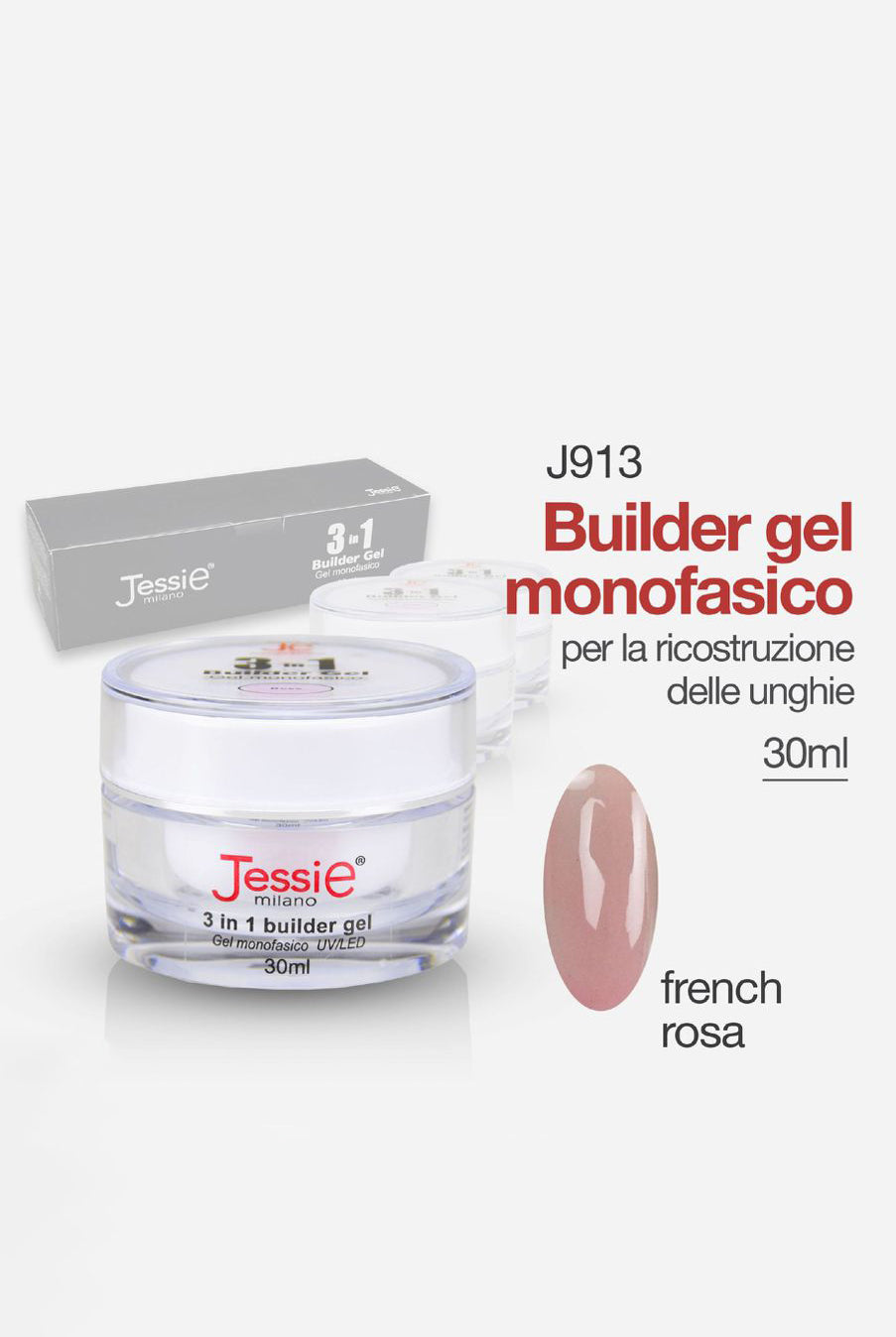 Gel costruttore - monofasico French Rosa