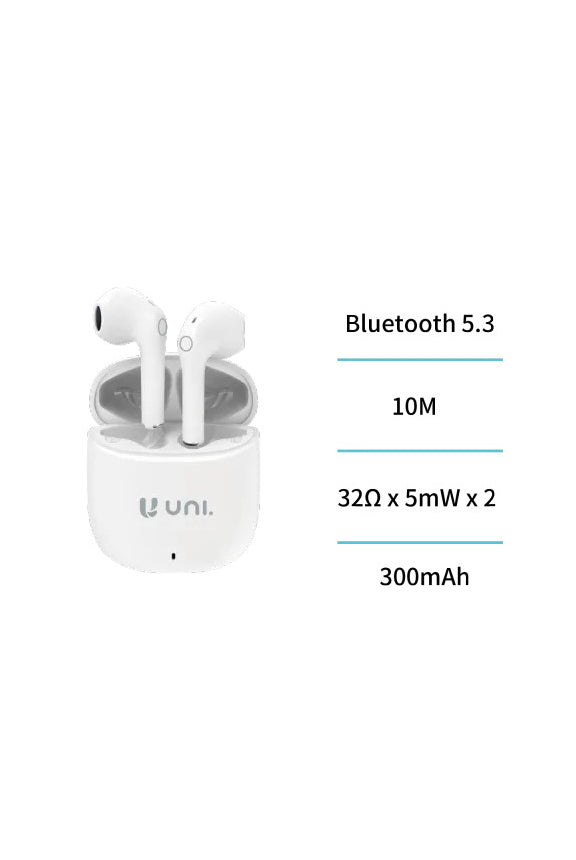 Auricolare Bluetooth UNI-TWS di tipo semi-in-ear
