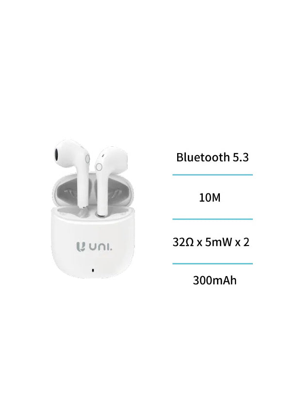Auricolare Bluetooth UNI-TWS di tipo semi-in-ear
