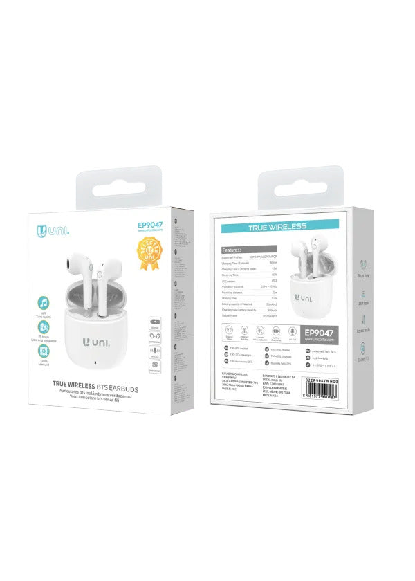 Auricolare Bluetooth UNI-TWS di tipo semi-in-ear