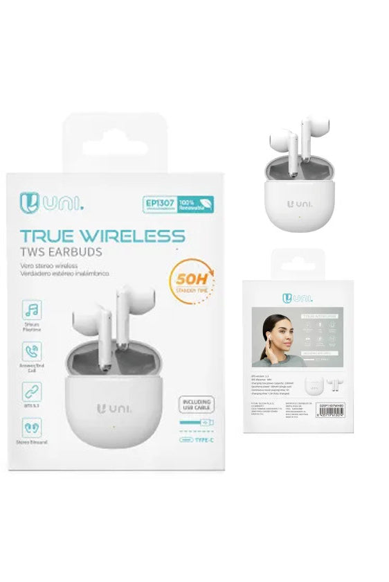 Auricolare Bluetooth UNI-TWS di tipo semi-in-ear