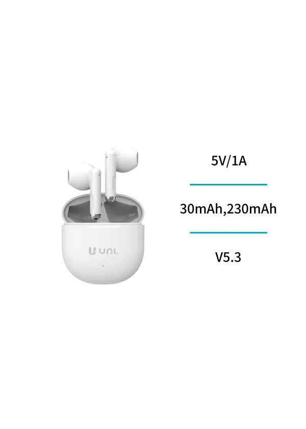 Auricolare Bluetooth UNI-TWS di tipo semi-in-ear