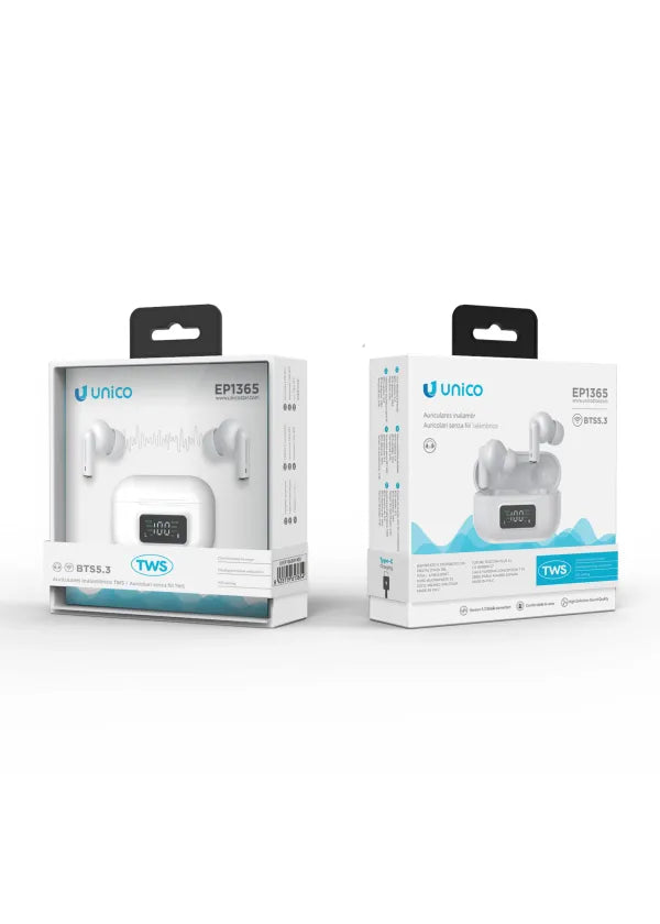 Versione con display digitale dell'auricolare Bluetooth TWS tipo in-ear