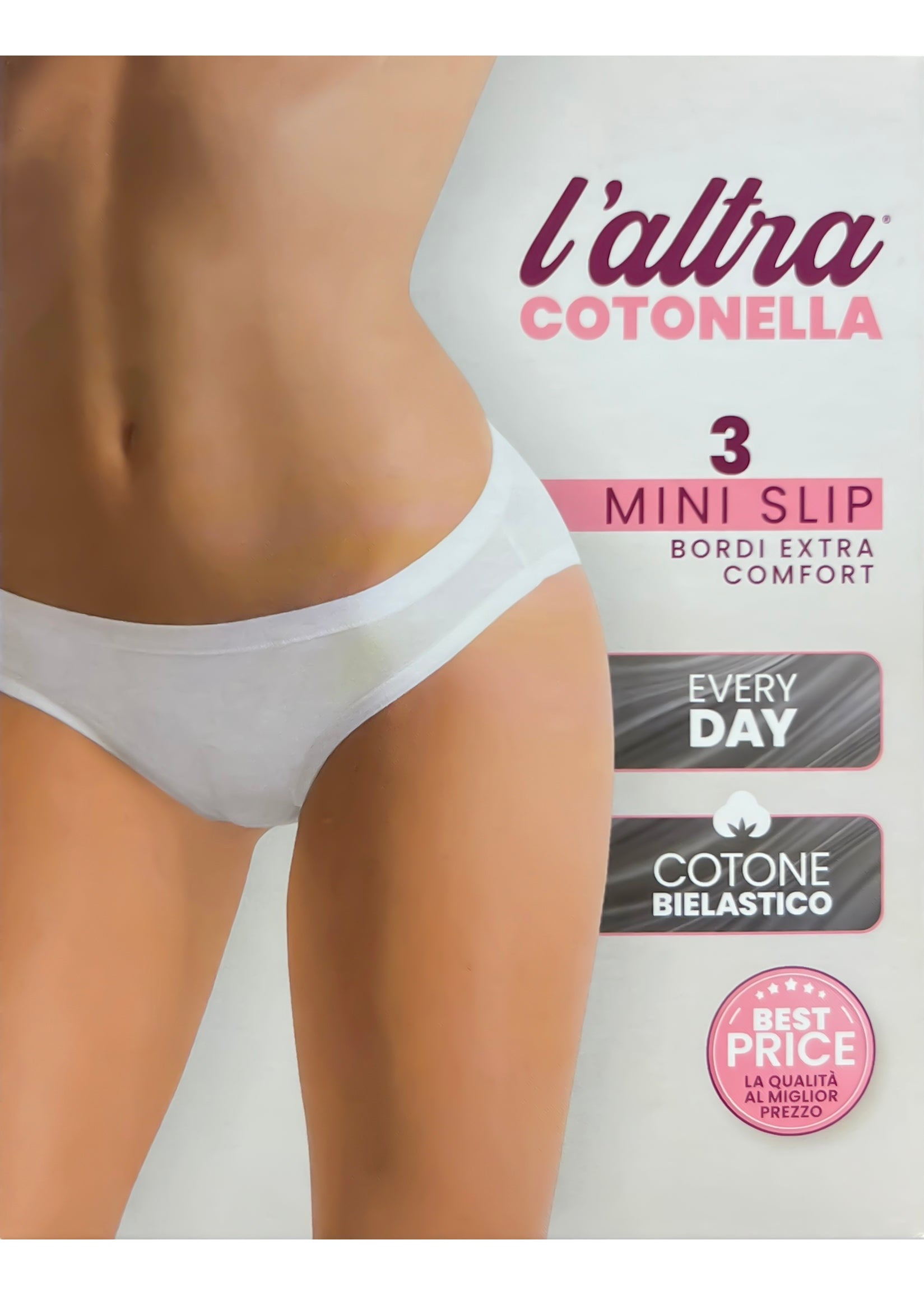 Slip vita bassa donna cotonella 3 paia
