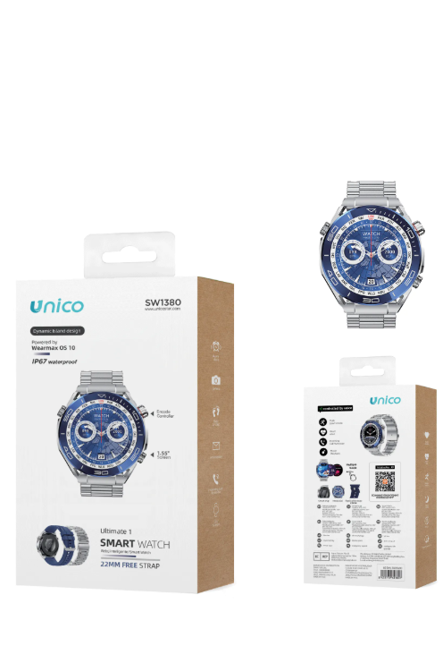 Smart Watch Ultimate Extraordinary Master Doppio Cinturino (Metallo + Silicone) CE