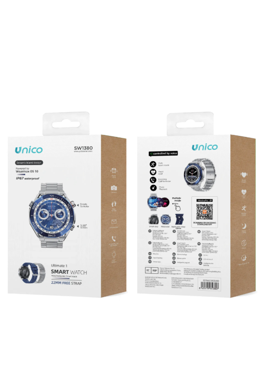 Smart Watch Ultimate Extraordinary Master Doppio Cinturino (Metallo + Silicone) CE