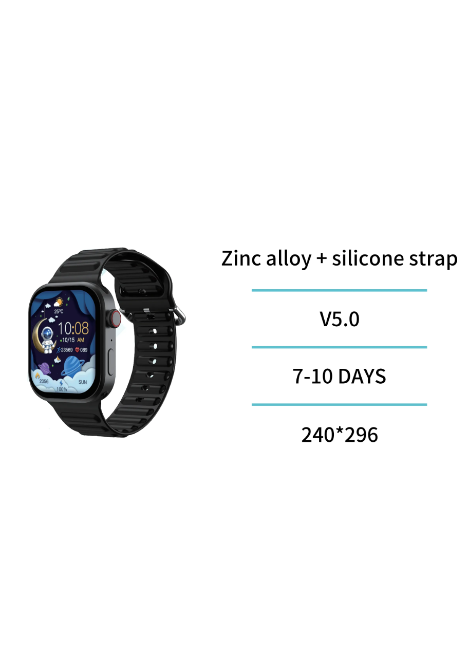 Orologio intelligente con bordo ad angolo retto Hryfine quadrante da 2,01 pollici 49 mm CE ES