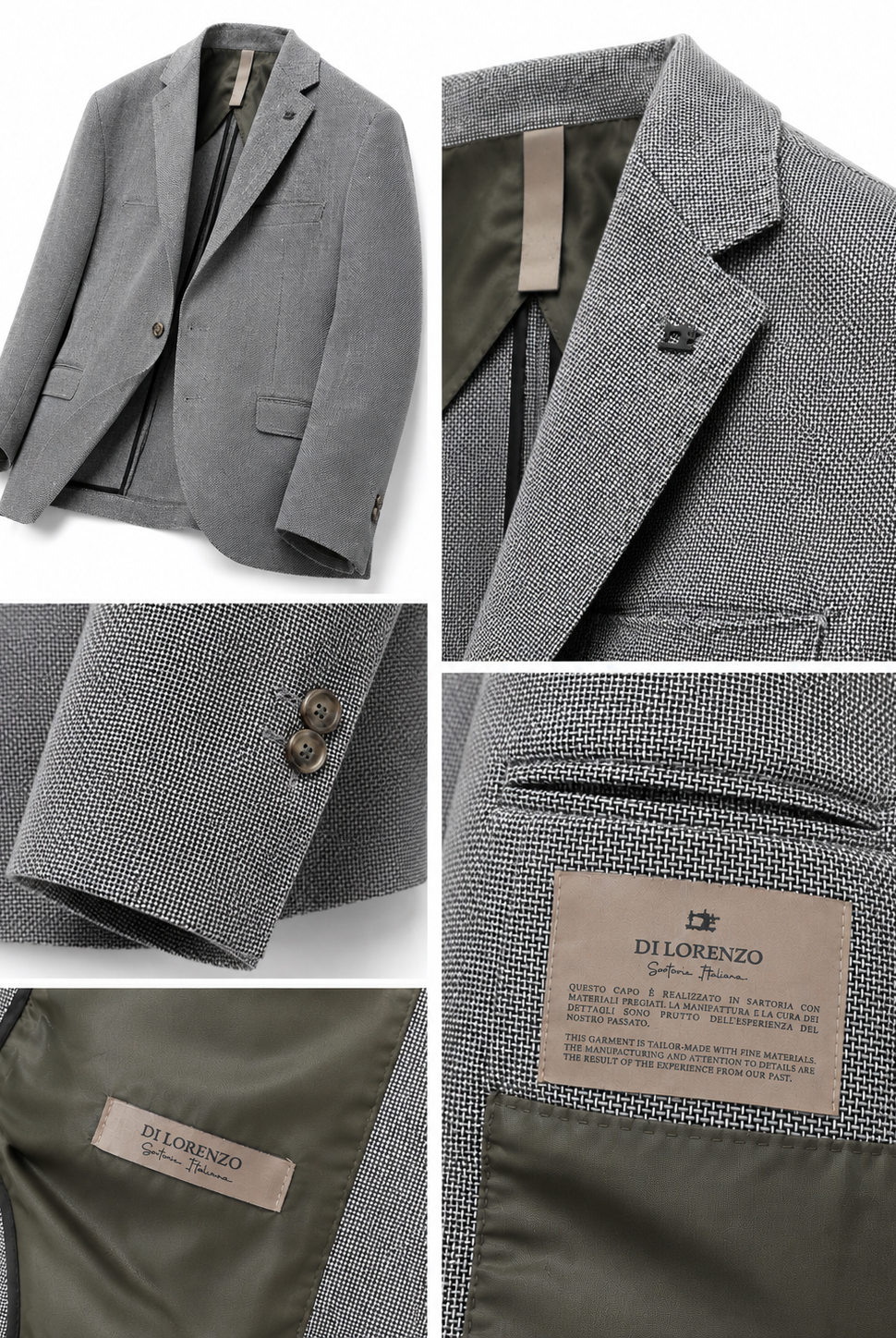 Giacca da Uomo Casual – Misto Cotone e Lino