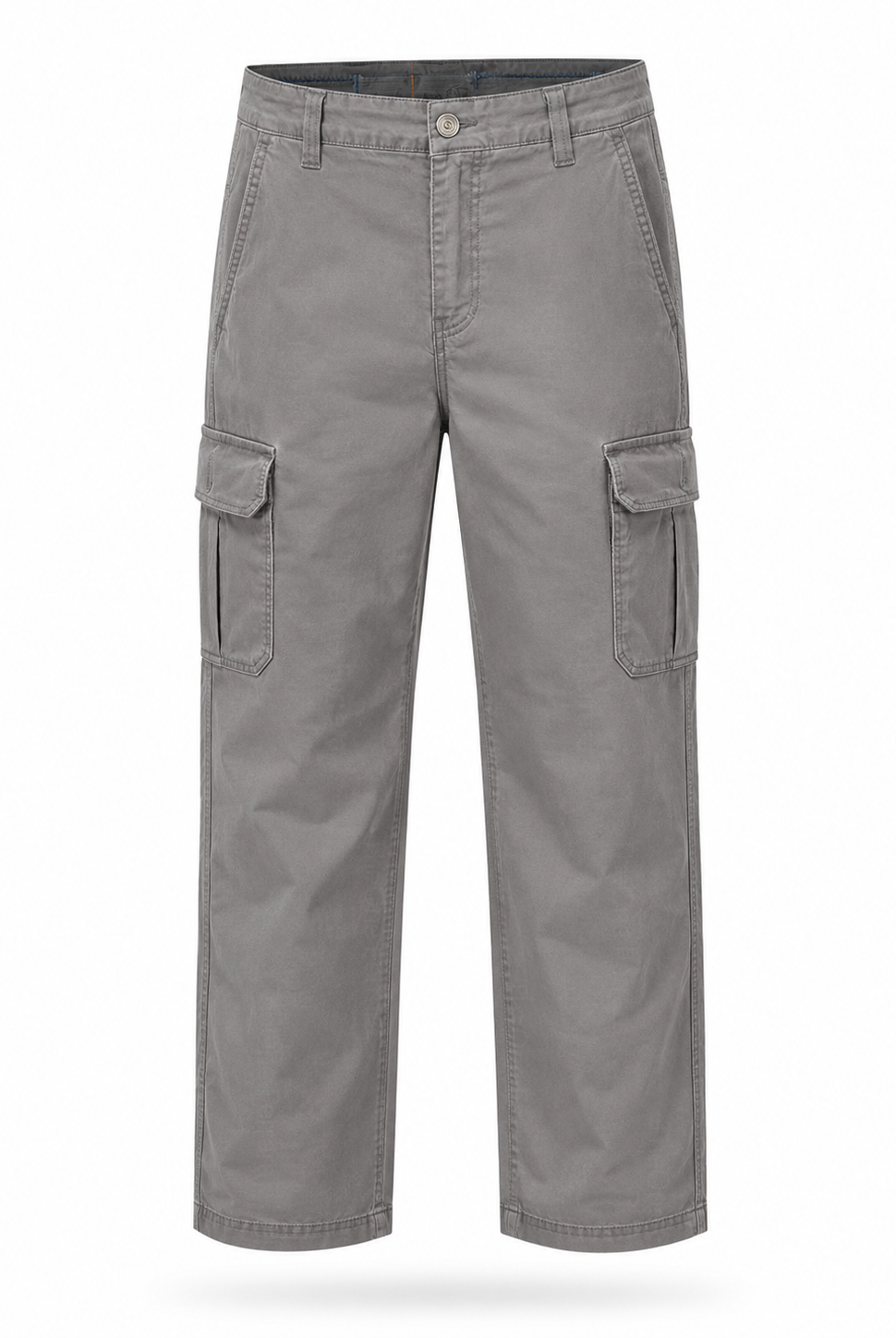 Pantaloni Cargo Uomo in Cotone Premium Regular Fit Autunno Inverno IT 46-60 Grigio ardesia chiaro