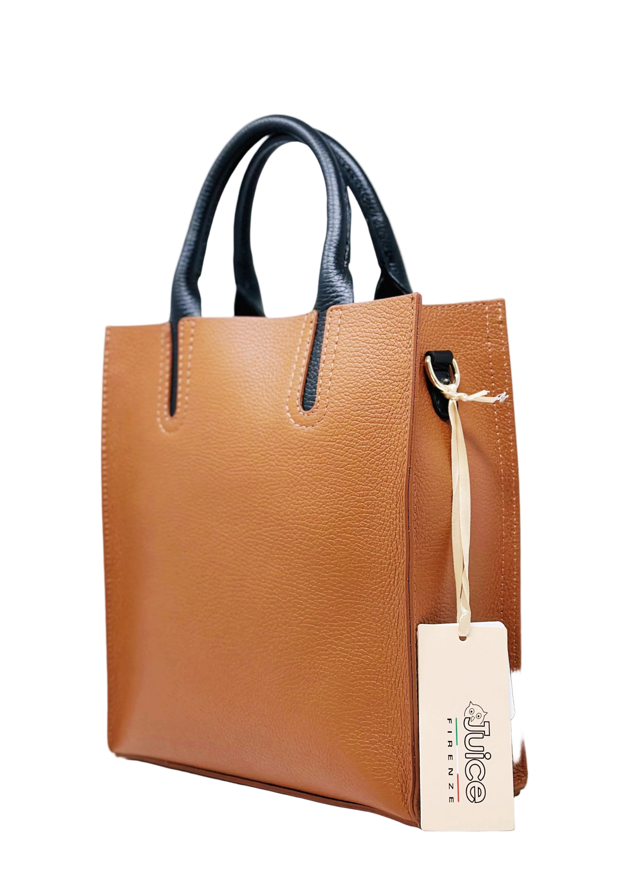 Borsa tote, borsa retrò, borsa monospalla in vera pelle, ventiquattrore verticale per pendolari(Juice)