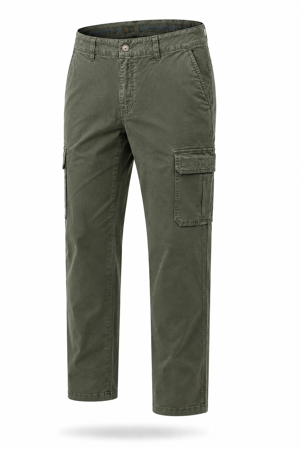 Pantaloni Cargo Uomo in Cotone Premium Regular Fit Autunno Inverno IT 46-60 verde.militare