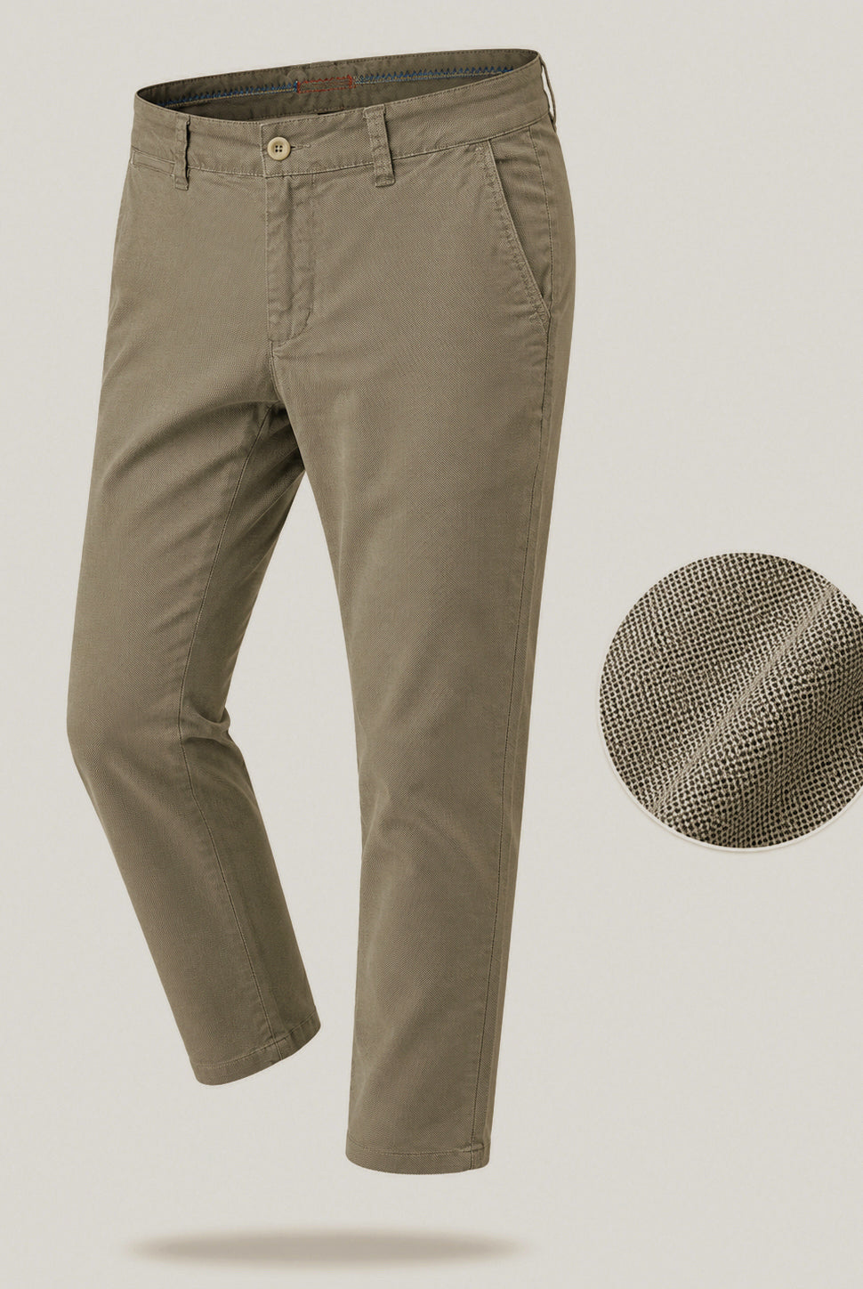 Pantaloni Chino Uomo Eleganti Casual Slim Fit Cammello
