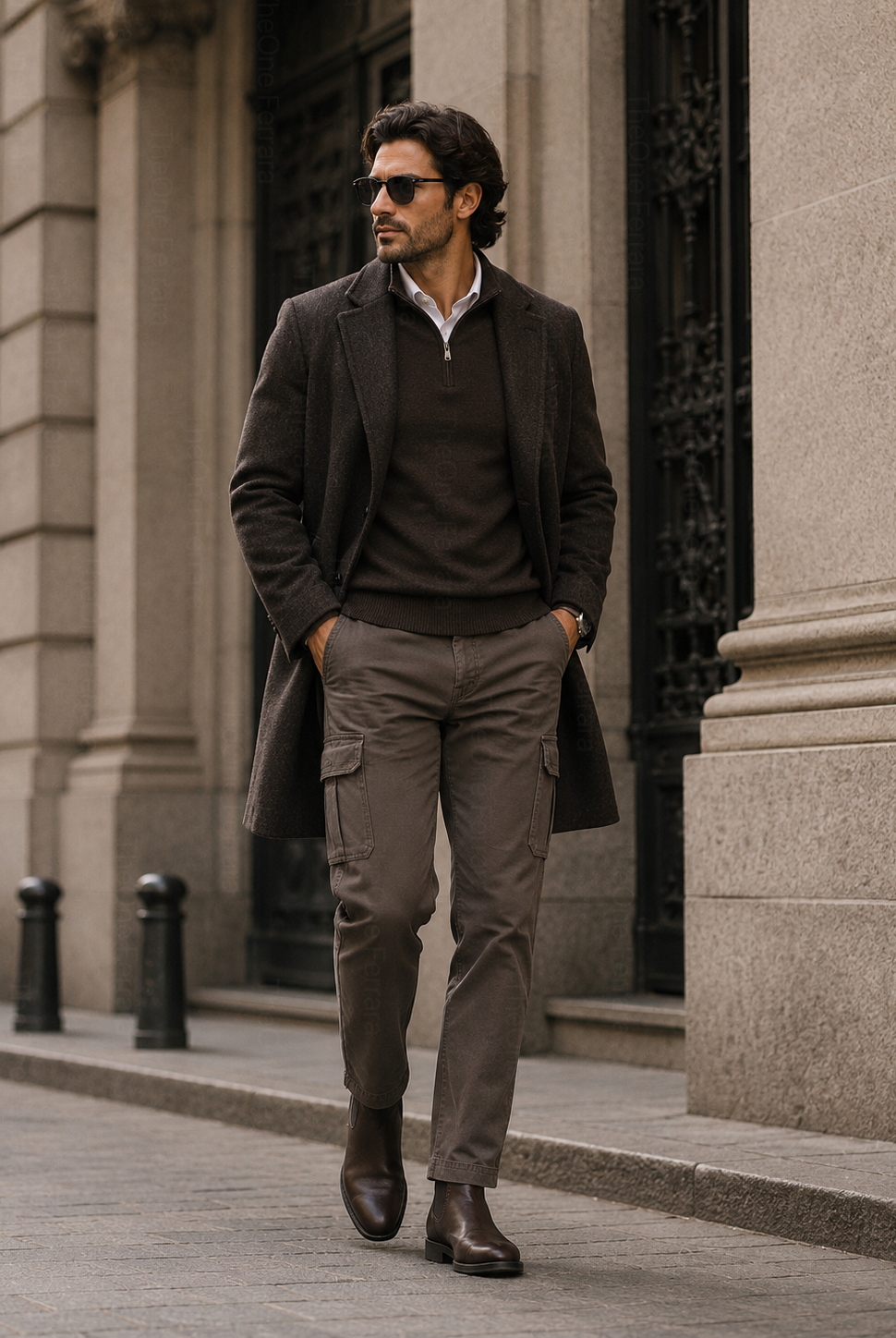 Pantaloni Cargo Uomo in Cotone Premium Regular Fit Autunno Inverno IT 46-60