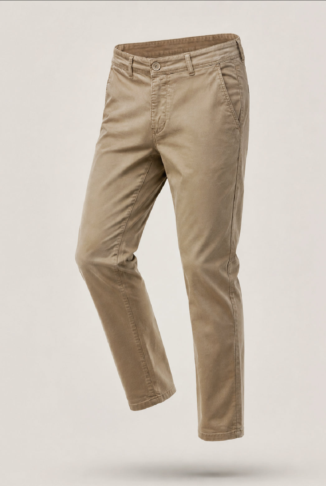 Pantaloni Chino Uomo in Cotone Elasticizzato Slim Fit 44-54 203 Cammello