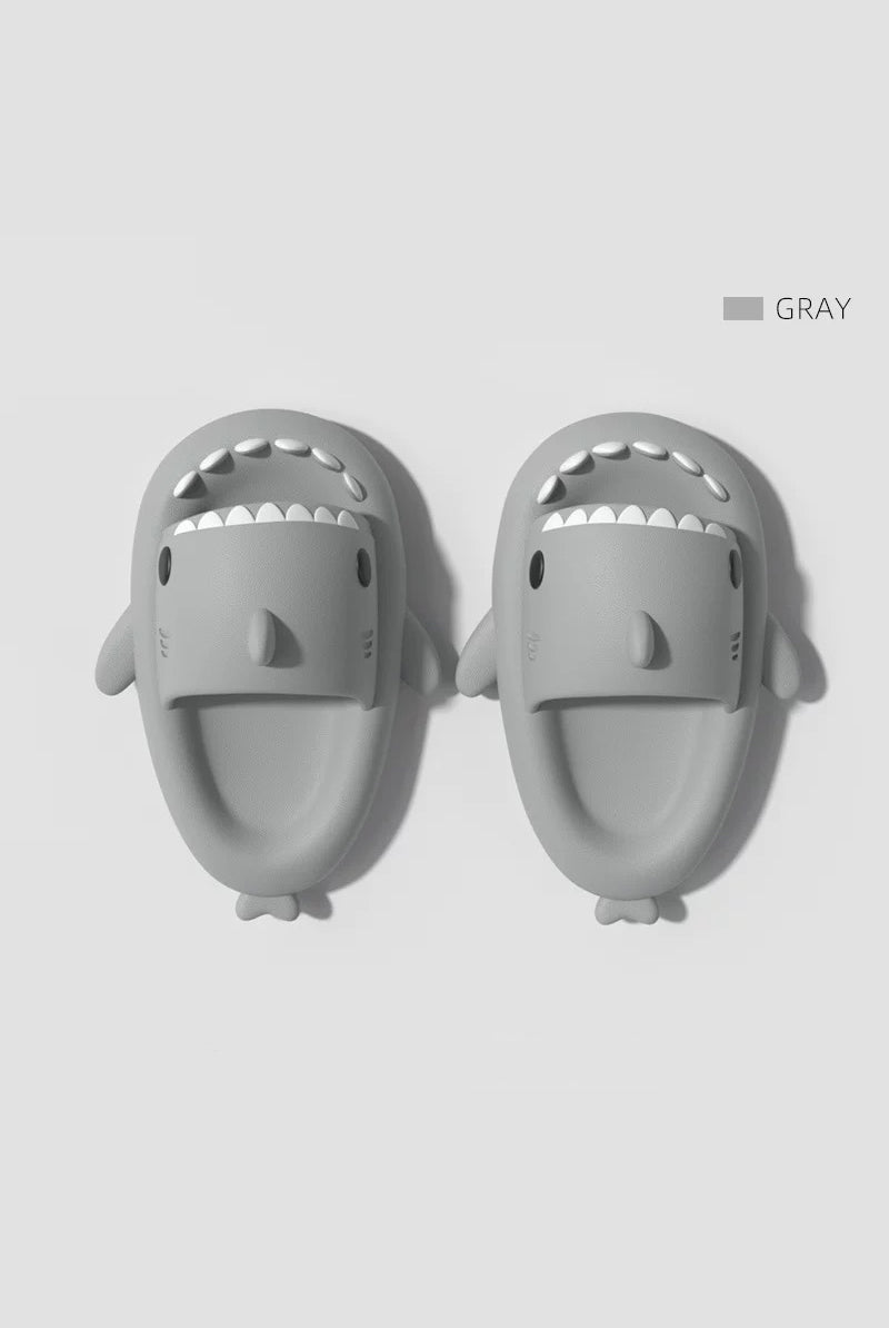 🦈 EXCREAT Ciabatte Uomo Antiscivolo con Design Squalo 2025 - Edizione Estiva Grigio