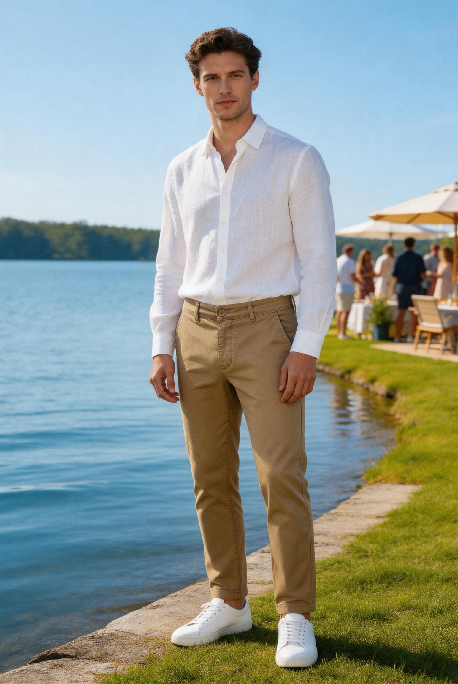 Pantaloni Chino Uomo in Cotone Elasticizzato Slim Fit 44-54 203