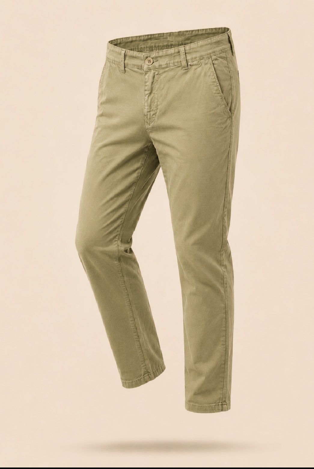 Pantaloni Chino Uomo in Cotone Elasticizzato Slim Fit 44-54 203 Miele