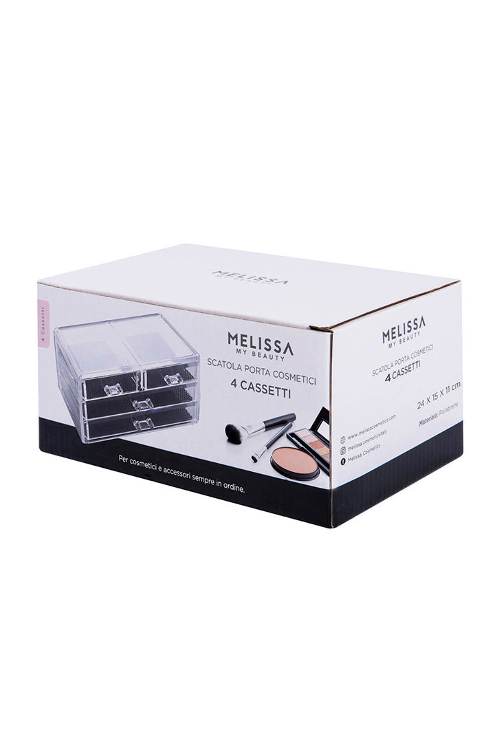 Organizer Porta Cosmetici Crilex Trasparente 4 Cassetti