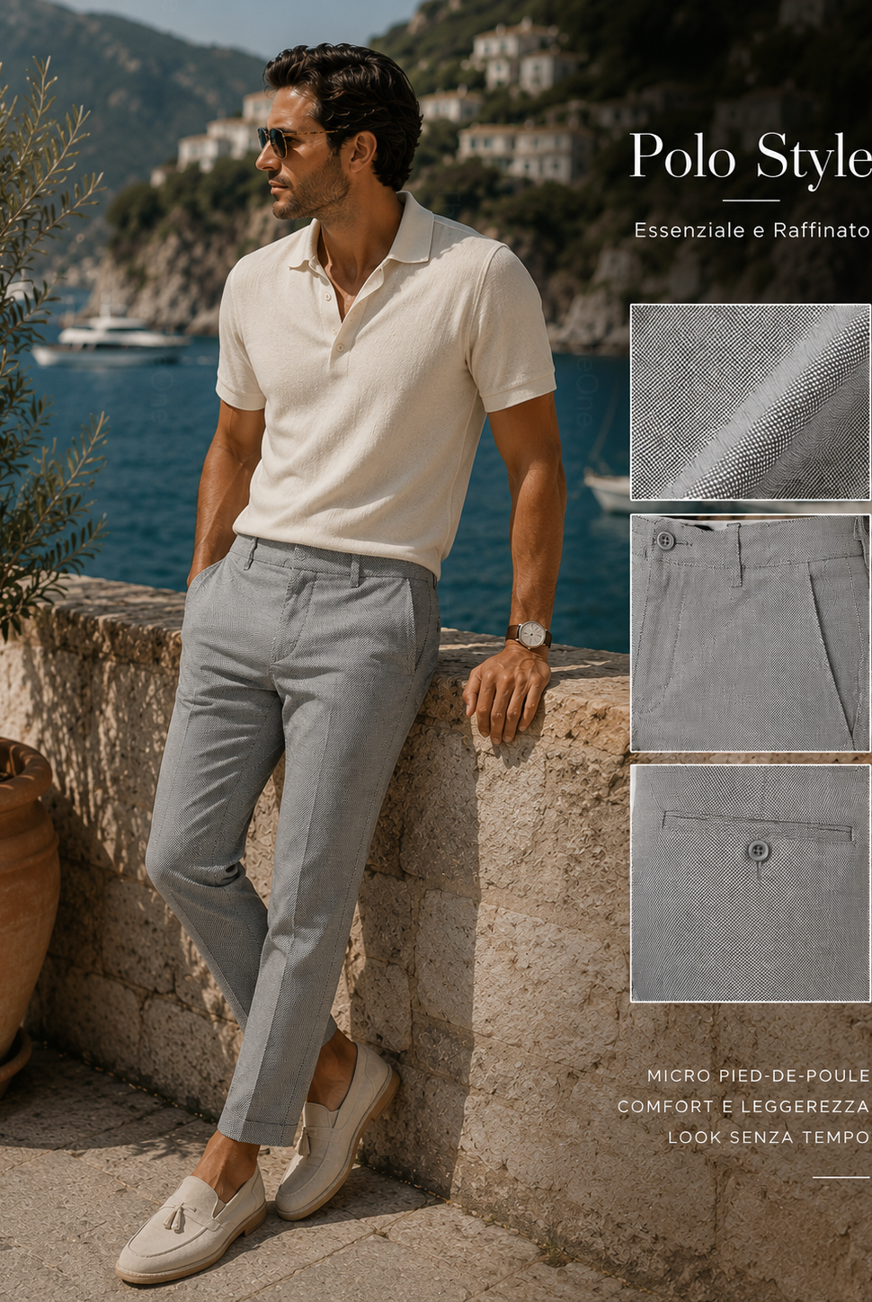 Pantaloni Chino Uomo Eleganti Casual Slim Fit