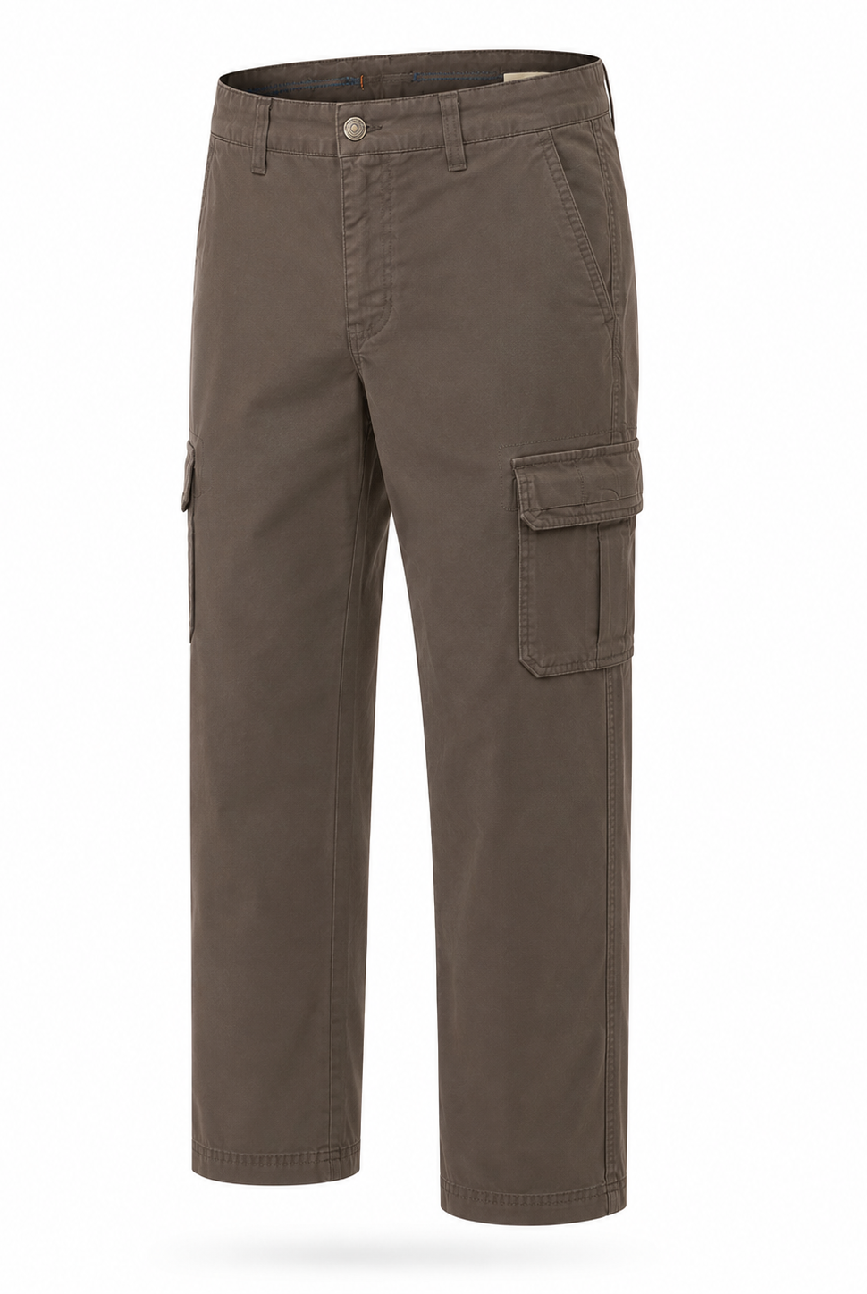 Pantaloni Cargo Uomo in Cotone Premium Regular Fit Autunno Inverno IT 46-60 Caffe