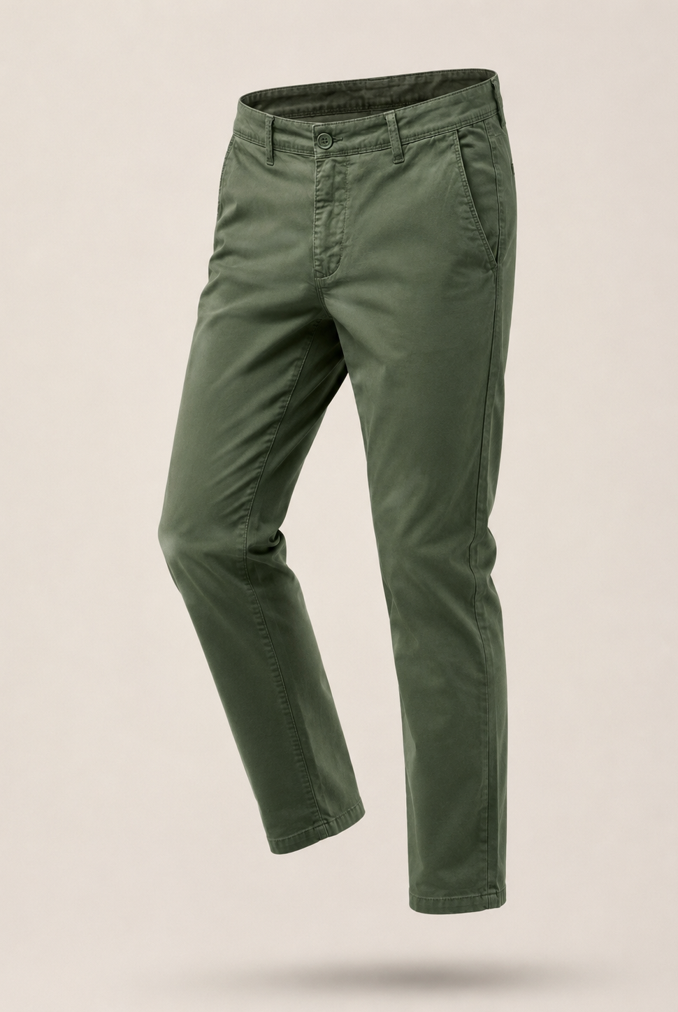 Pantaloni Chino Uomo in Cotone Elasticizzato Slim Fit 44-54 203 Bosco