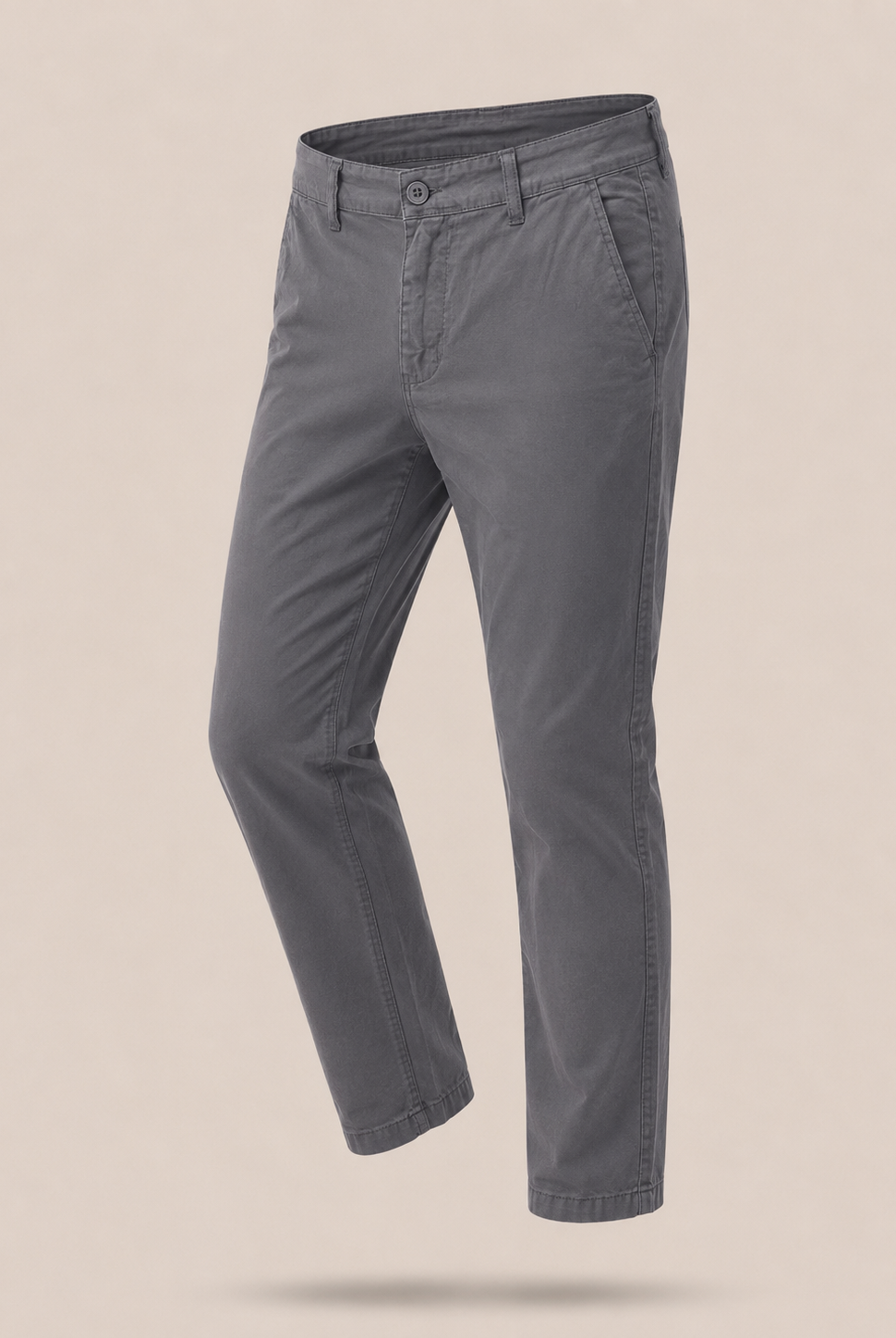 Pantaloni Chino Uomo in Cotone Elasticizzato Slim Fit 44-54 203 Grigio