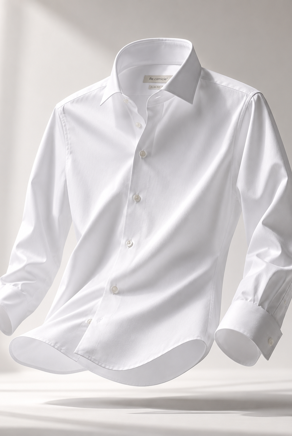 Camicia Uomo Bianca Slim Fit in Cotone Elasticizzato – Elegante Business Casual 2620