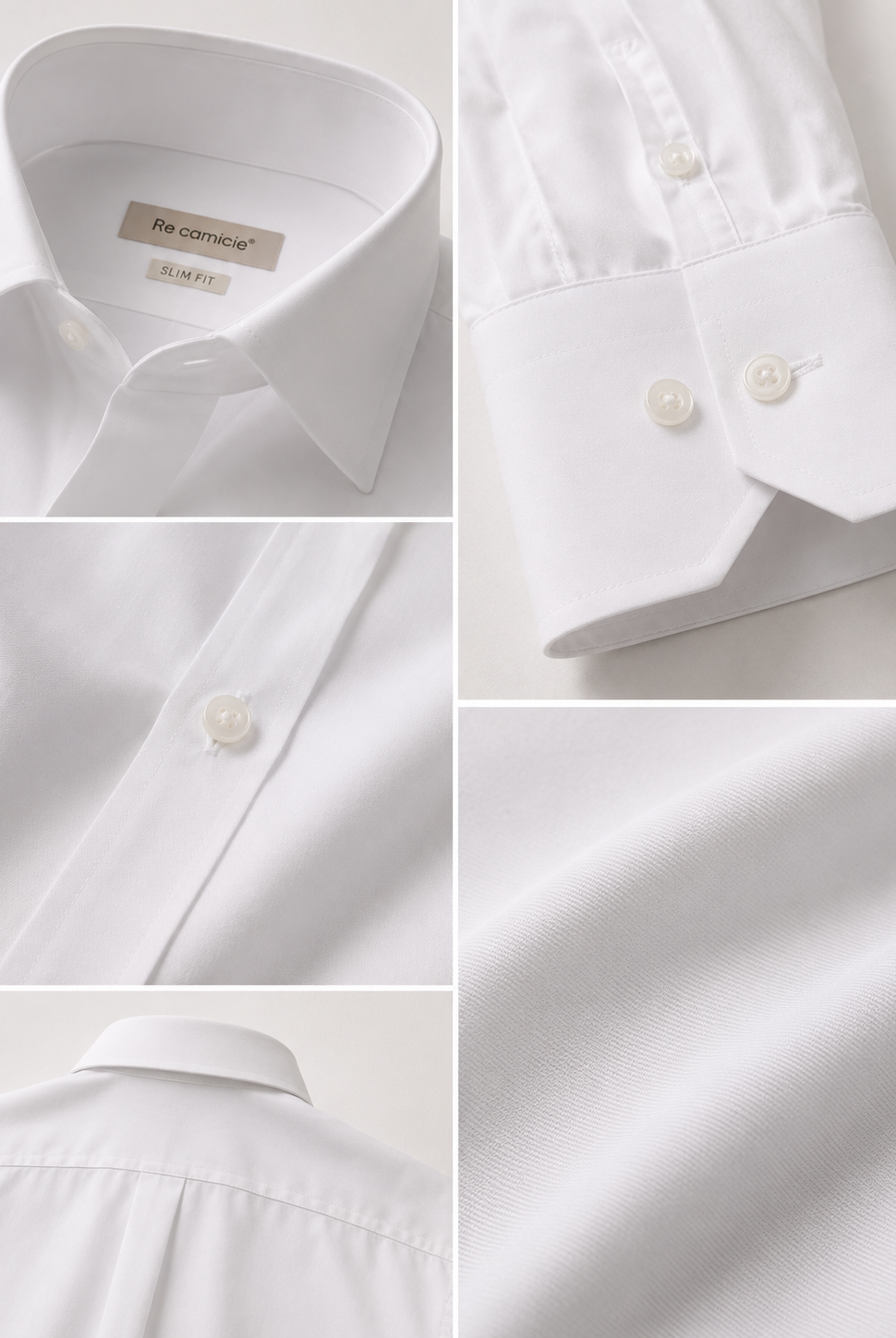 Camicia Uomo Bianca Slim Fit in Cotone Elasticizzato – Elegante Business Casual 2620