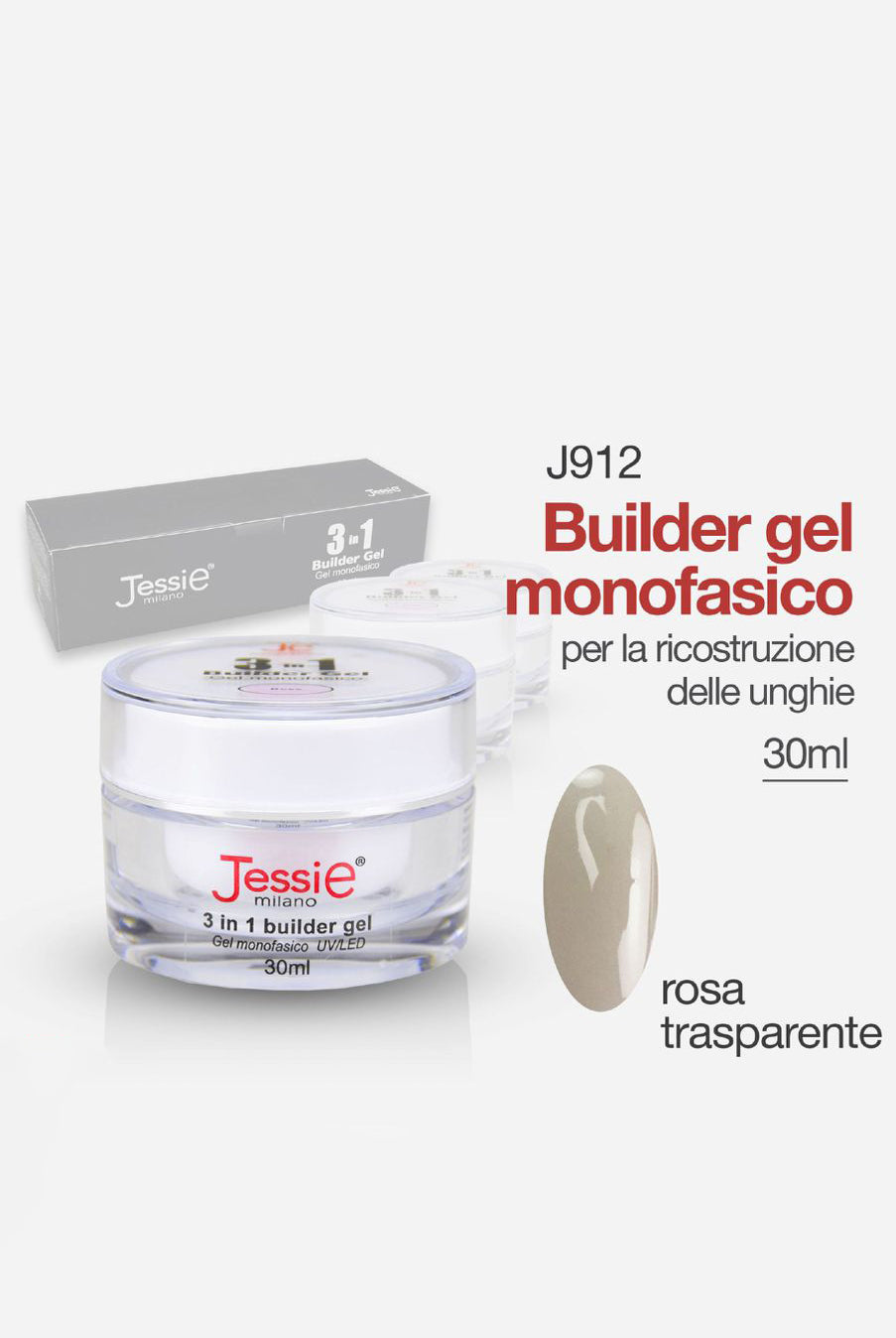 Gel costruttore - monofasico Rosa Trasparente