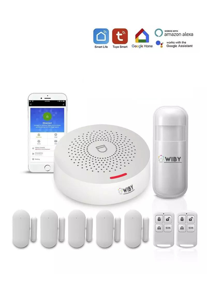 Kit Allarme Antifurto WIBY casa sistema WIFI SmartLife Tuya
