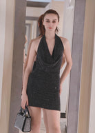 Abito con strass senza schienale