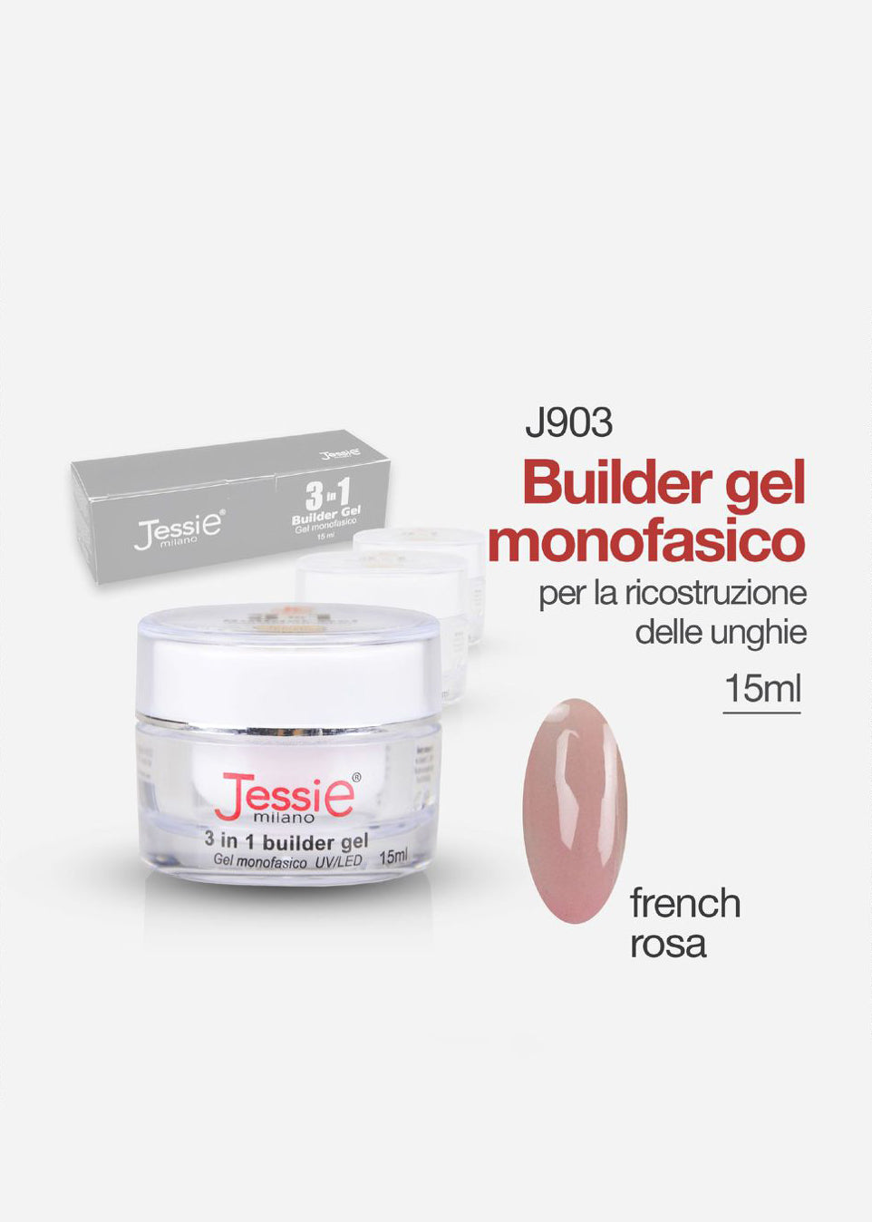 Gel costruttore - monofasico French Rosa