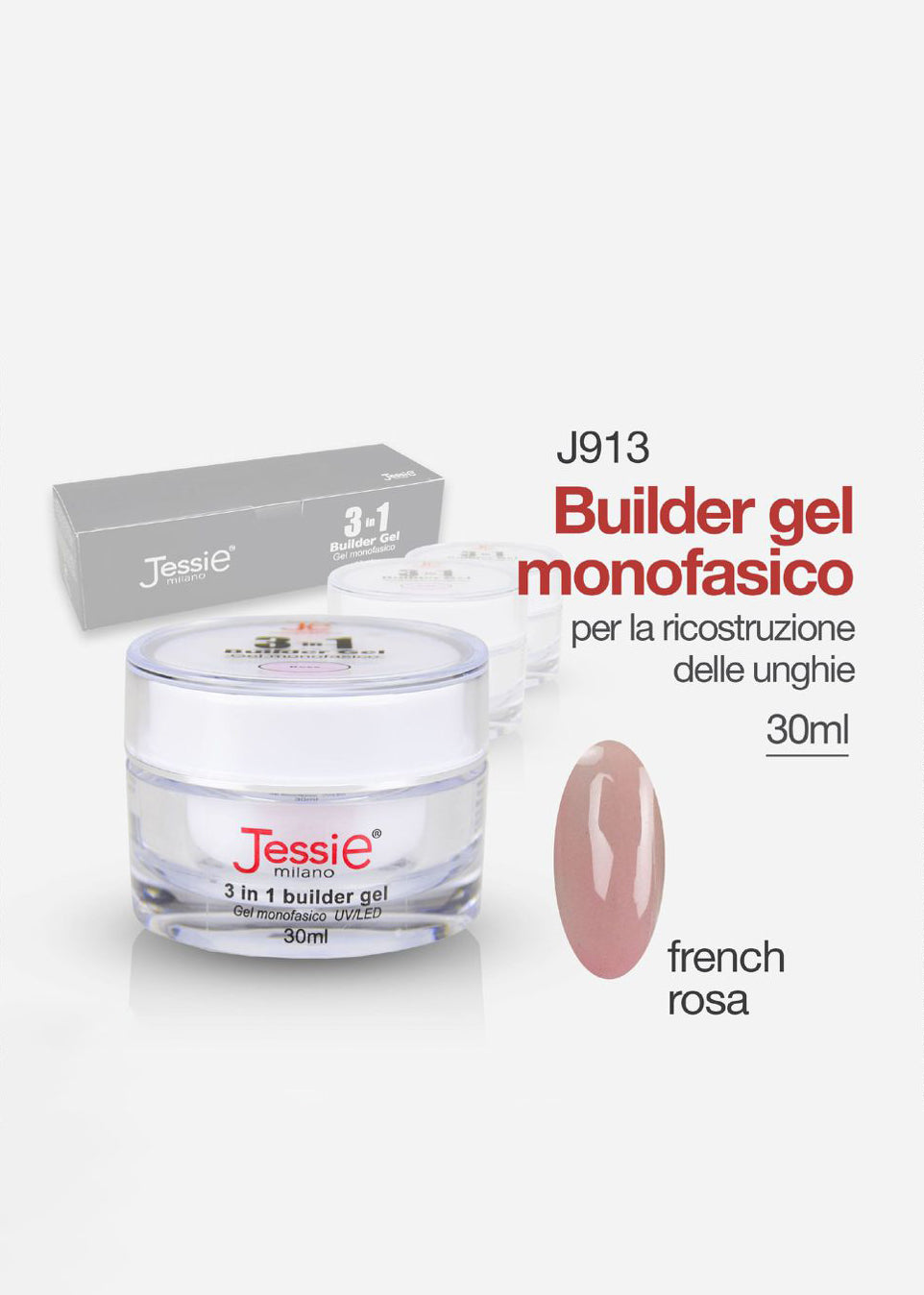 Gel costruttore - monofasico French Rosa
