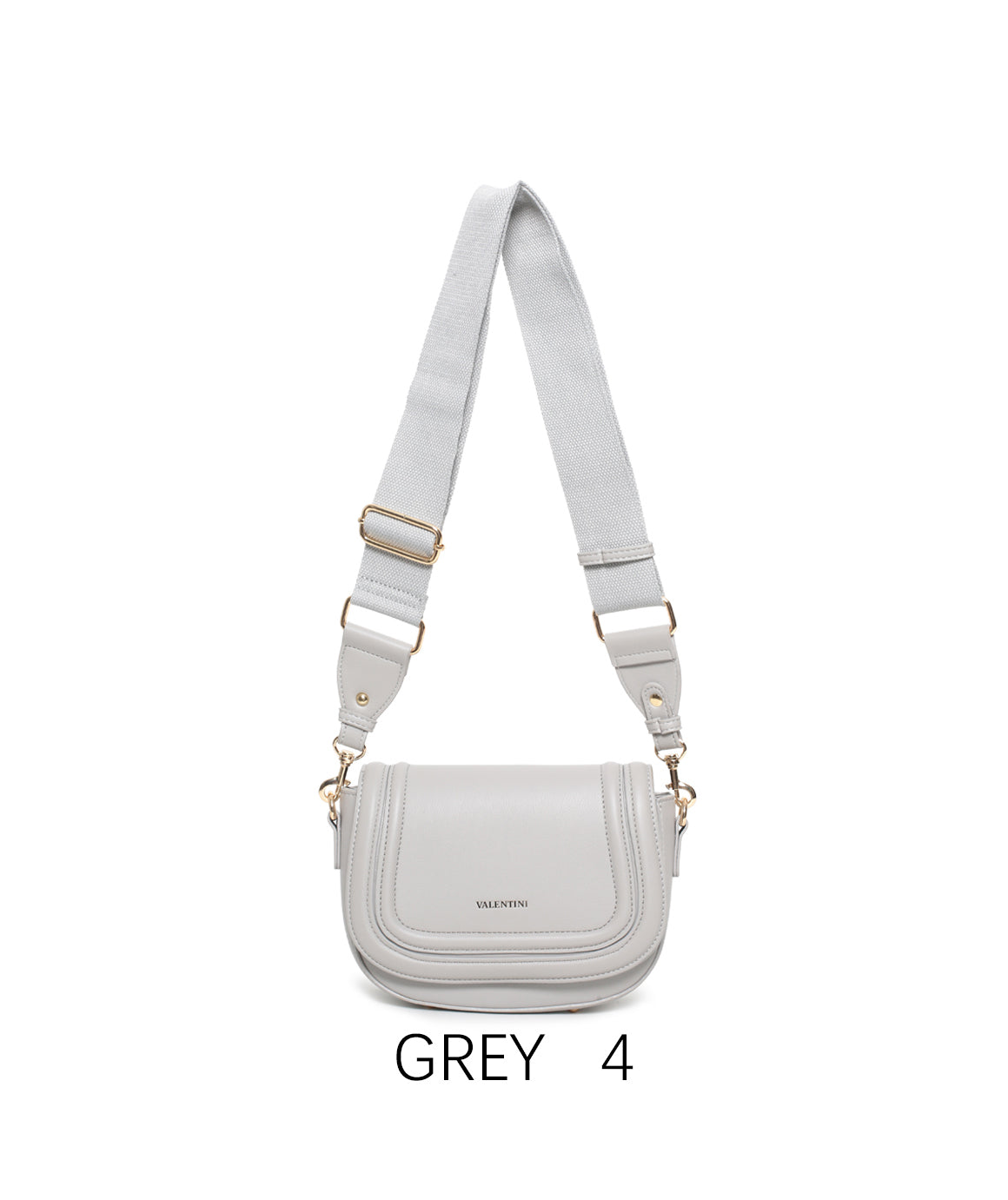 Borsa a sella vintage con tracolla larga regolabile Grigio