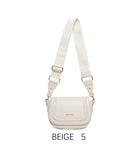 Borsa a sella vintage con tracolla larga regolabile Beige