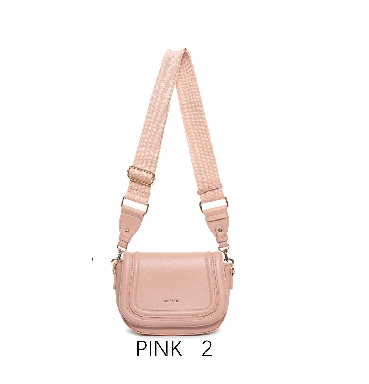Borsa a sella vintage con tracolla larga regolabile Rosa