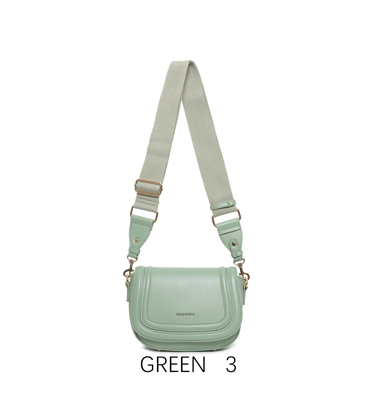 Borsa a sella vintage con tracolla larga regolabile Green