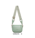 Borsa a sella vintage con tracolla larga regolabile Green