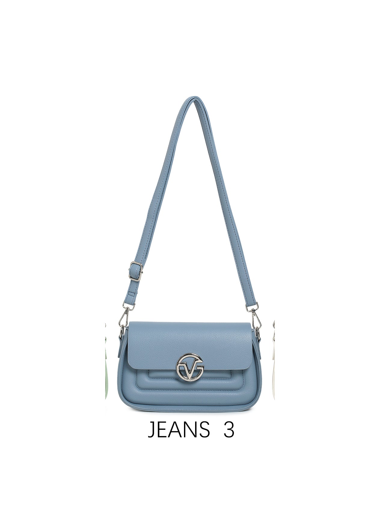 Elegant Small Shoulder Bag with Adjustable Strap & Metal Logo Jeans