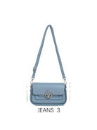 Elegant Small Shoulder Bag with Adjustable Strap & Metal Logo Jeans