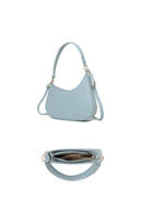 Borsa a spalla vintage a mezzaluna con tracolla regolabile