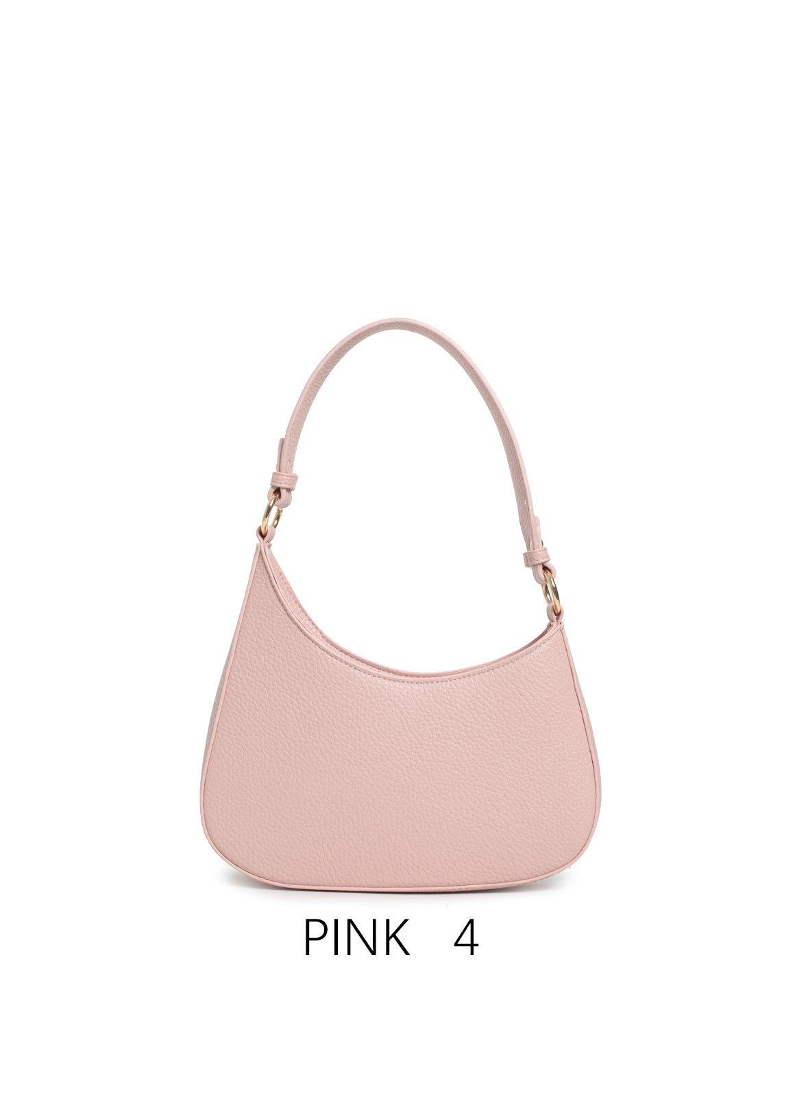 Borsa a spalla vintage a mezzaluna con tracolla regolabile Rosa