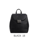 Zainetto compatto alla moda con chiusura in metallo vintage Nero