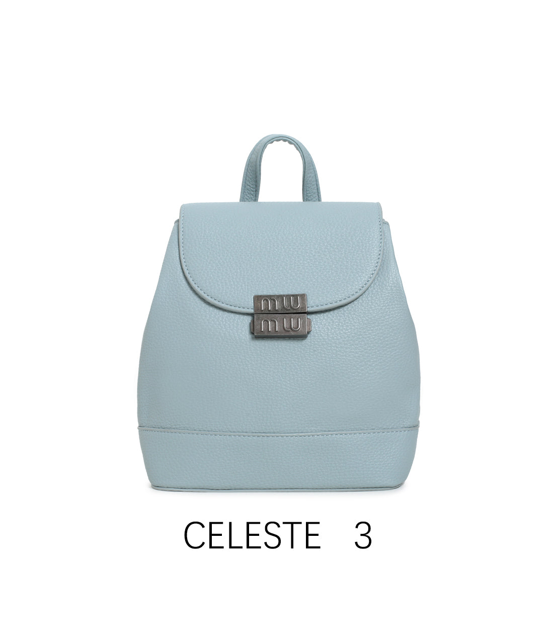 Zainetto compatto alla moda con chiusura in metallo vintage Azzurro cielo