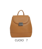 Zainetto compatto alla moda con chiusura in metallo vintage Marrone