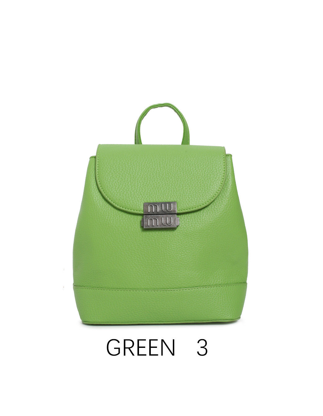 Zainetto compatto alla moda con chiusura in metallo vintage Green