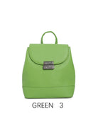 Zainetto compatto alla moda con chiusura in metallo vintage Green