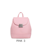 Zainetto compatto alla moda con chiusura in metallo vintage Rosa